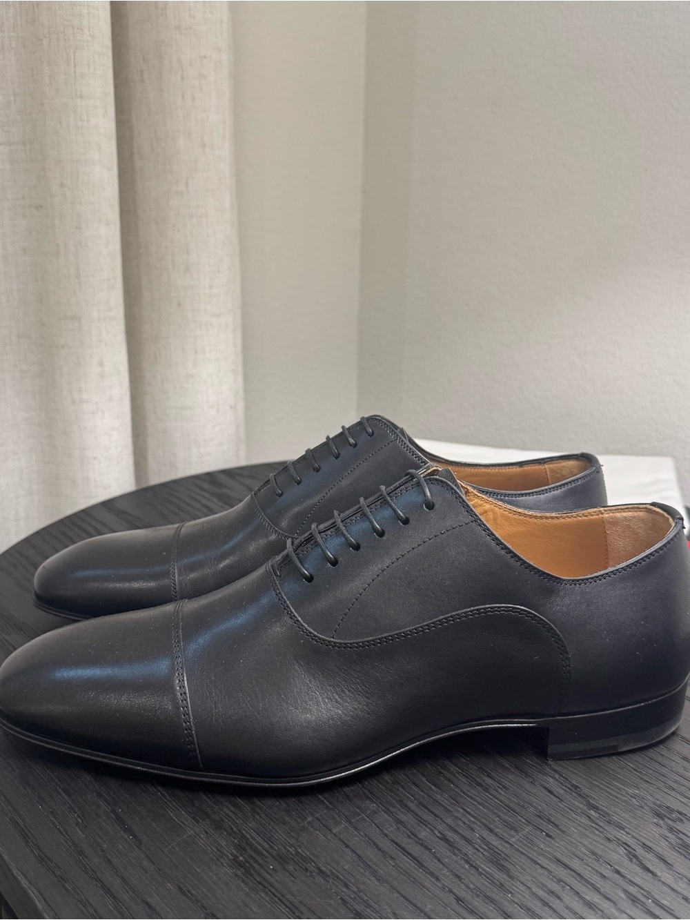Christian Louboutin Greggo Lace-Up Dress Shoes Leather Black 41